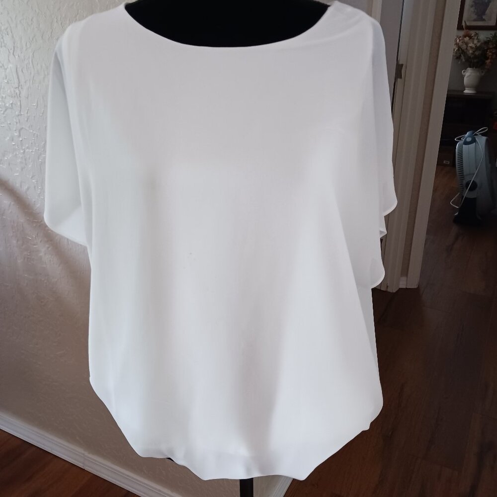 White banded pullover top - Spring is Here!